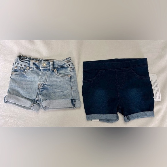 Girls Size 18 months denim shorts 7 for All Mankind Jeans and Jumping Beans - Picture 1 of 4
